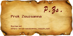 Prok Zsuzsanna névjegykártya