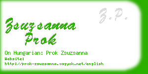 zsuzsanna prok business card